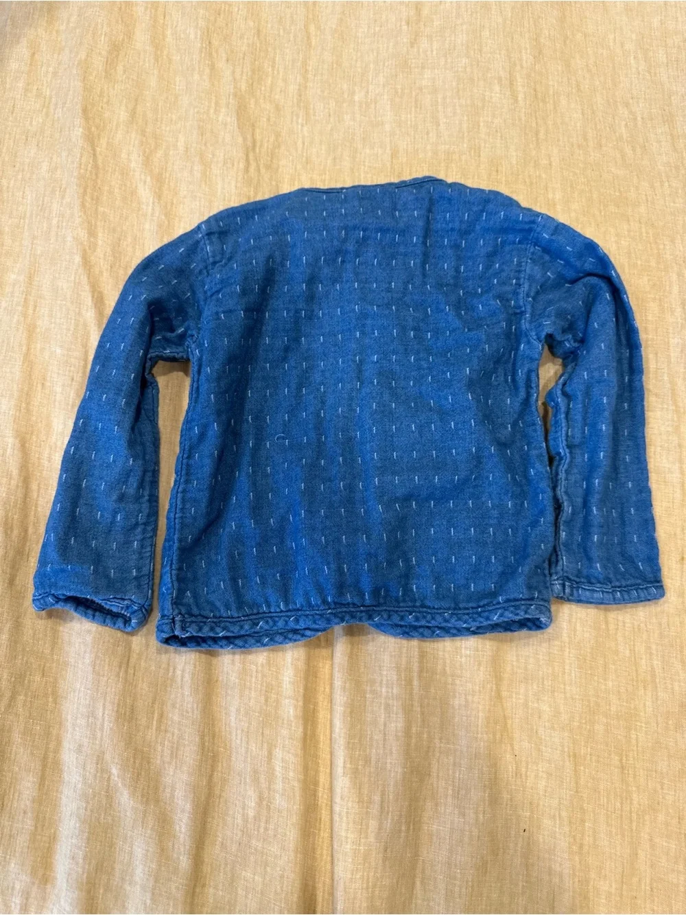 H&M Indigo Blue Quilted Button-Front Jean Jacket